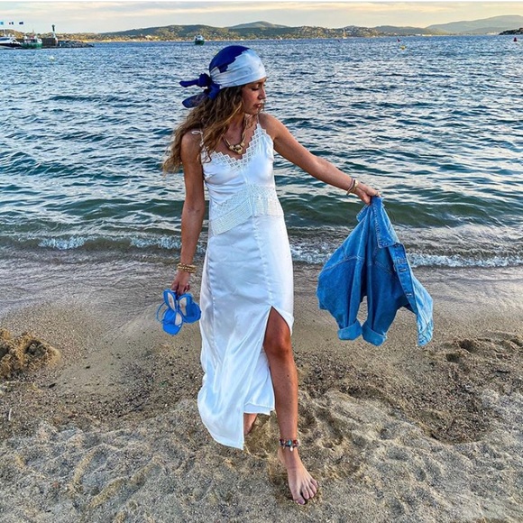 ZARA Satin Effect Dress - Picture 10 of 14